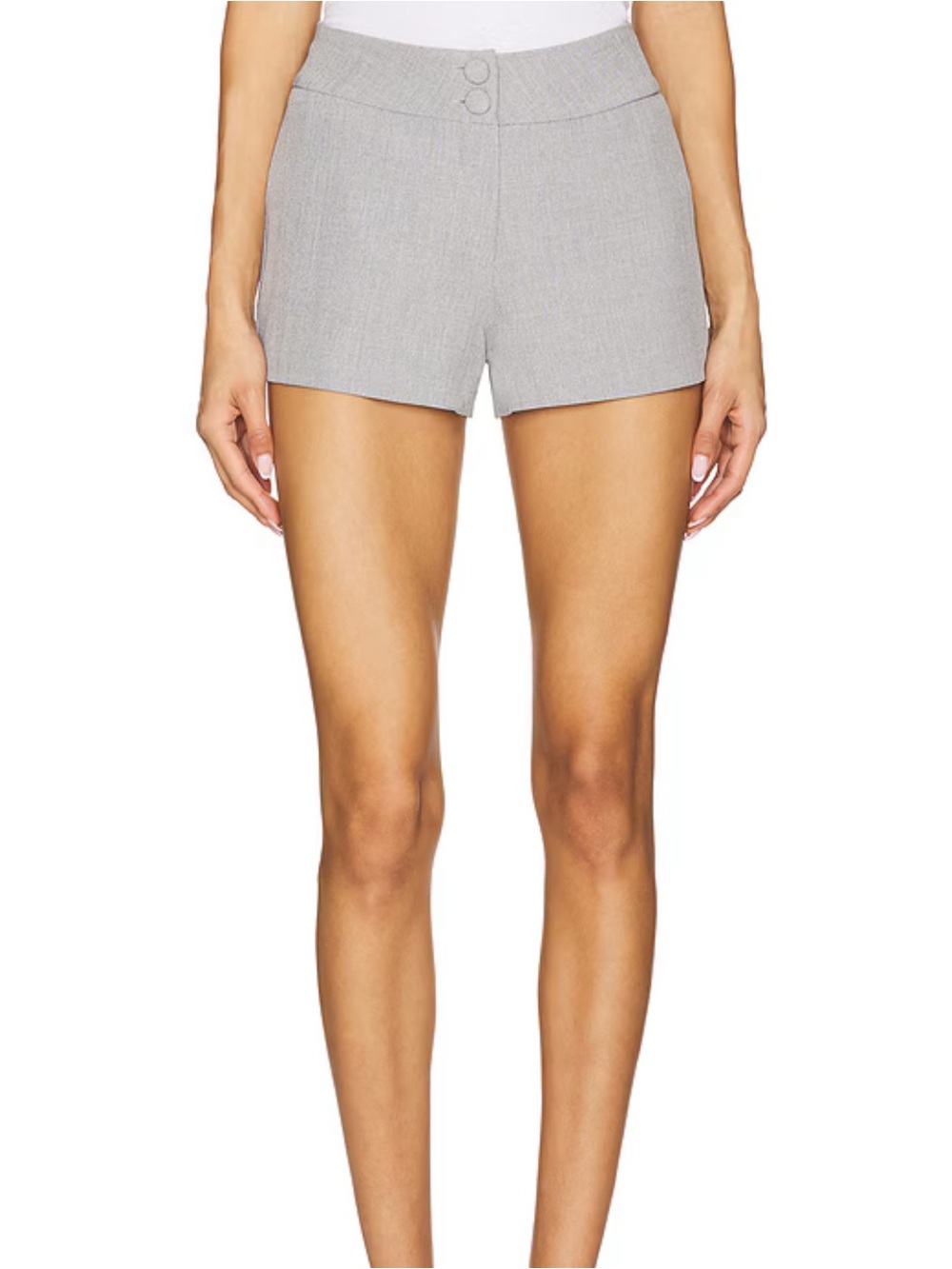 REVOLVE Light Gray High-Waist Tailored Shorts